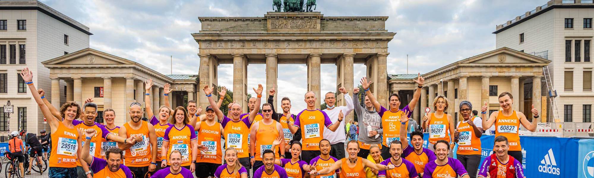 Hardlopers voor Brandenburger Tor