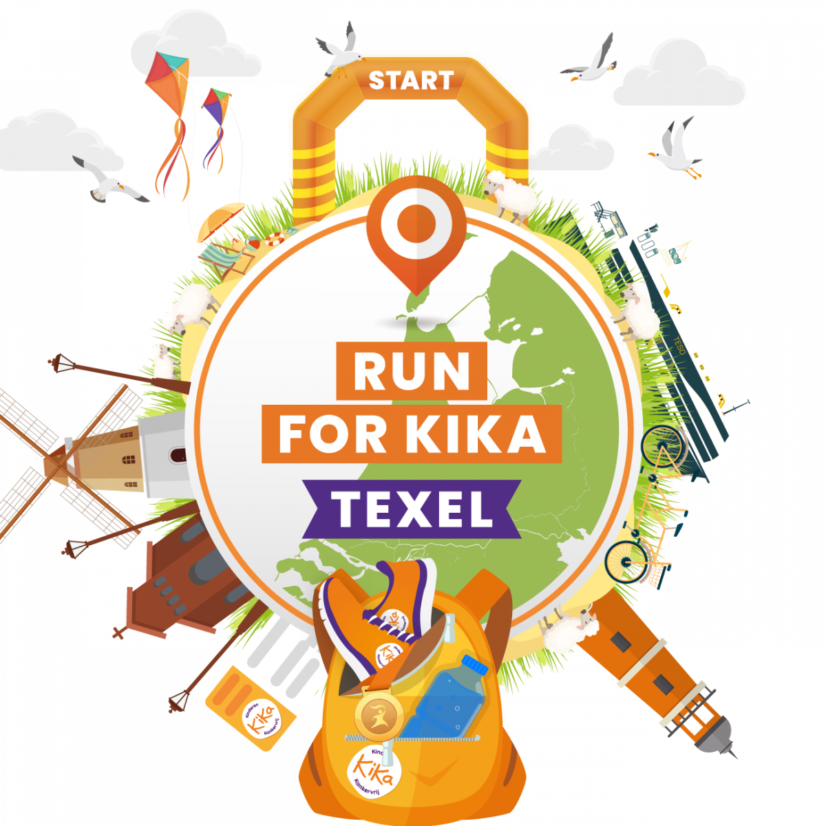 Hardlopen met KiKa op Texel