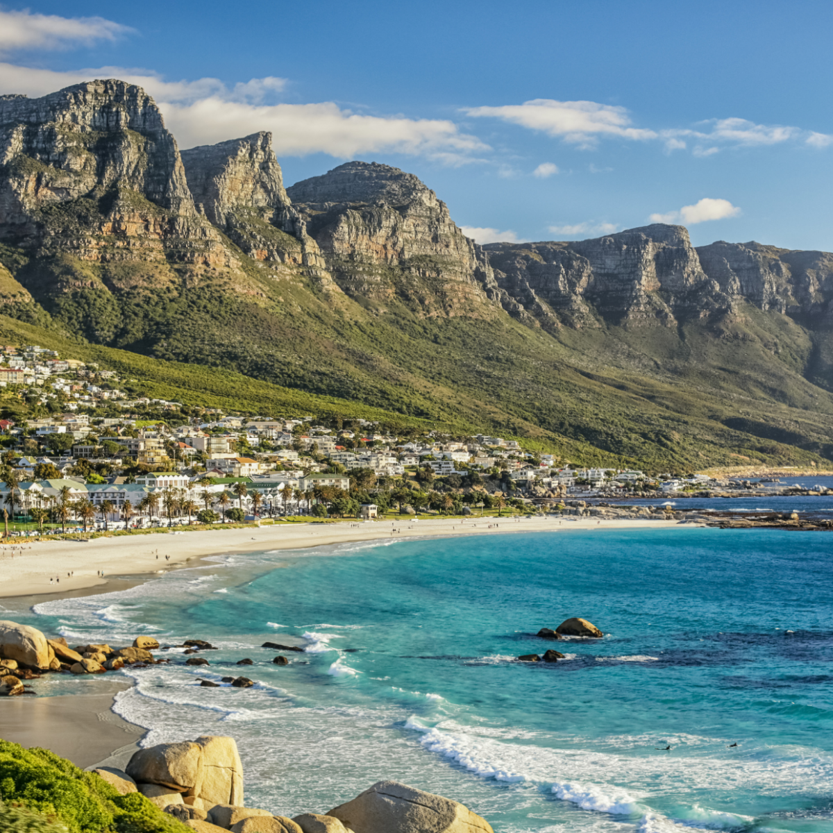 Strand en bergen in Kaapstad