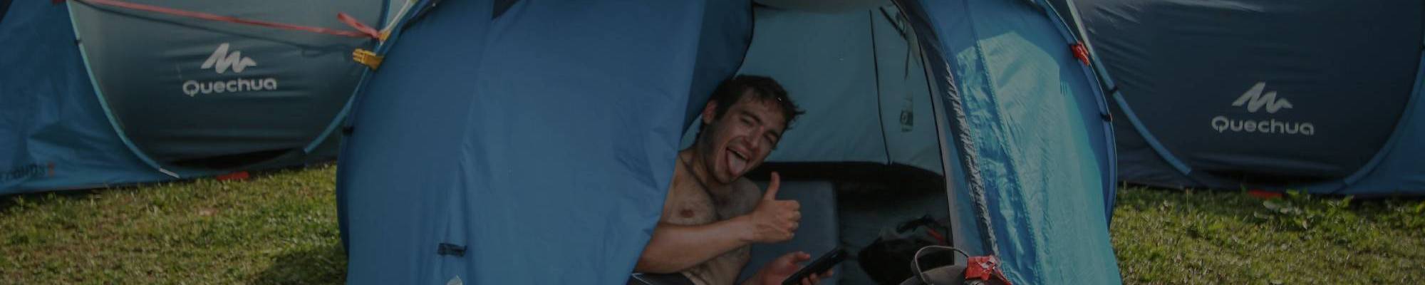 Afbeelding van een pop-up tentje tijdens Tour for Life