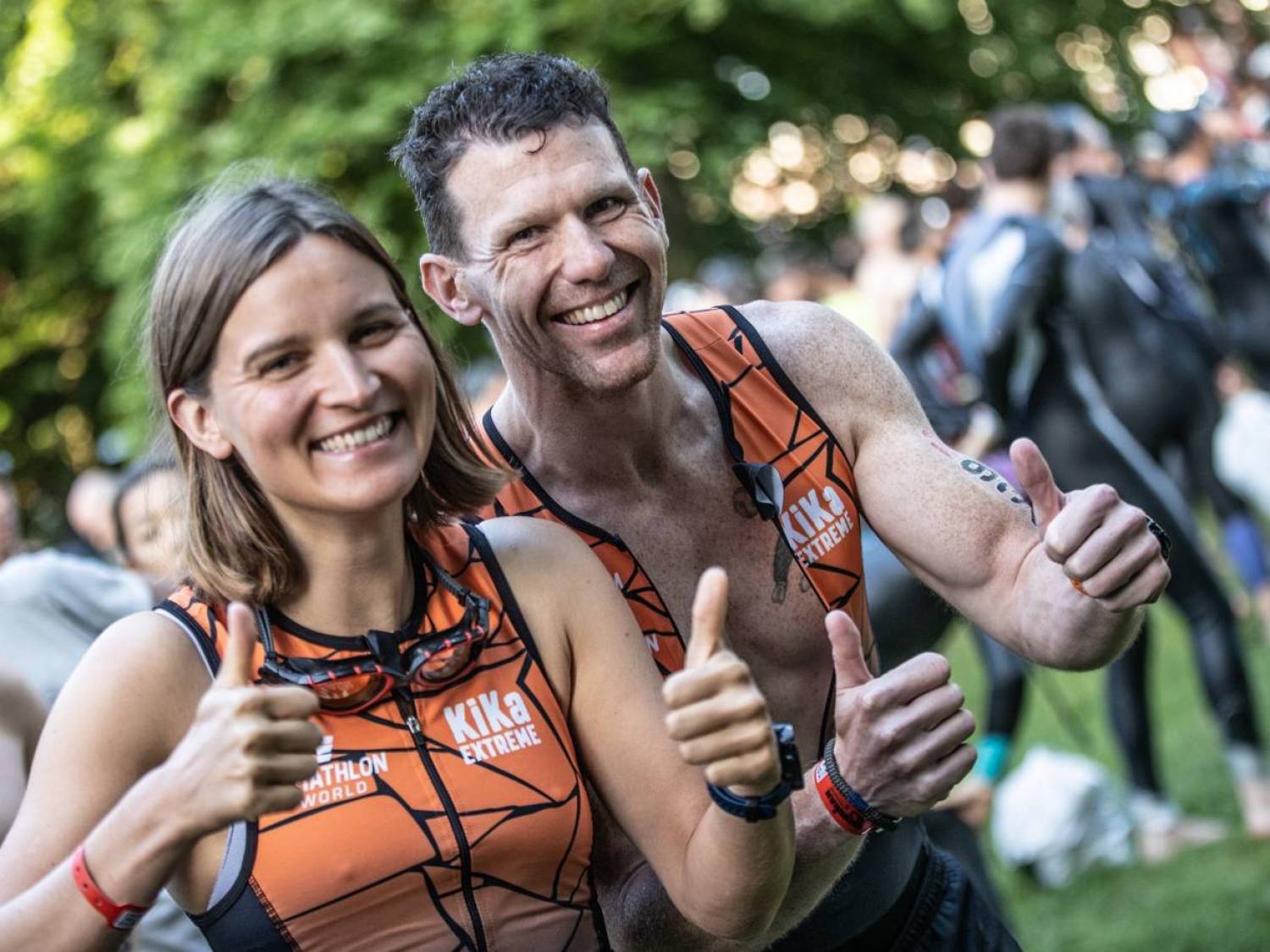 Atleten voor de start in Hoorn