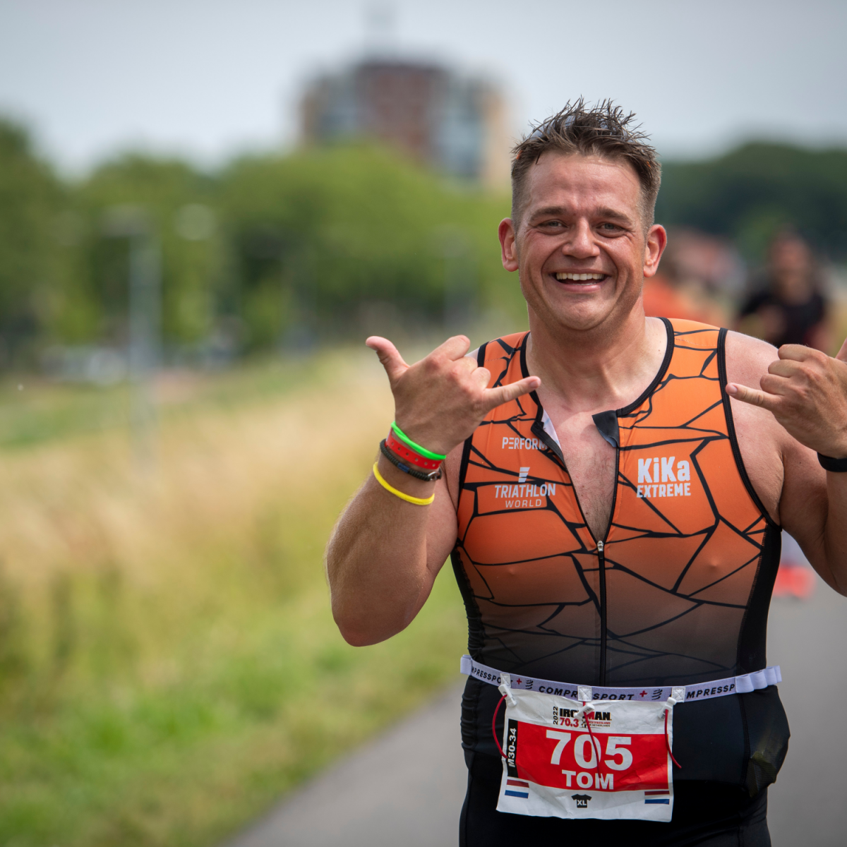 KiKatleet tijdens het laatste onderdeel: hardlopen