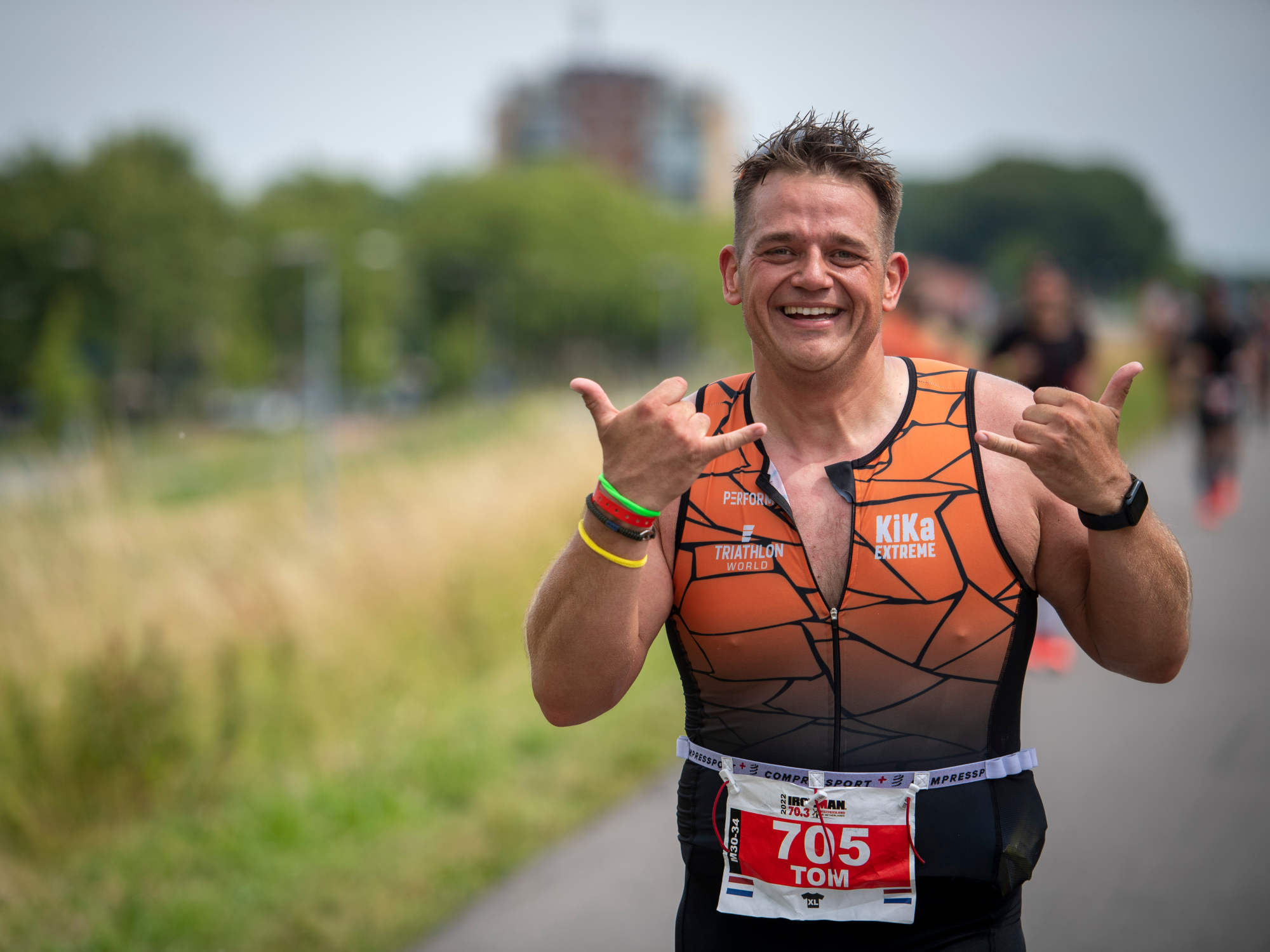 KiKatleet tijdens het laatste onderdeel: hardlopen