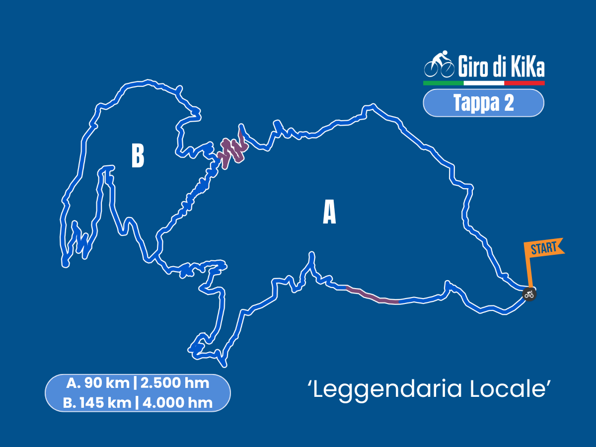 De routes van Giro di KiKa 2025 Giro di KiKa