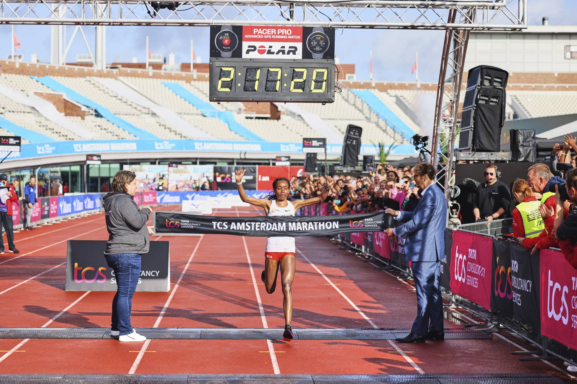 Almaz Ayana pulverises course record TCS Amsterdam Marathon TCS